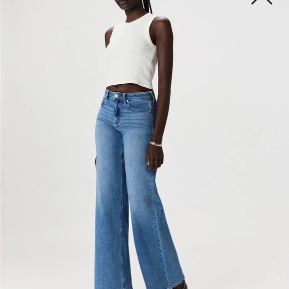 Quince Women's Bella wide Leg Jeans in Blue - Picture 5 of 8